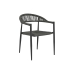 Kerti szék Home ESPRIT Svart Mörkgrå Aluminium Rattan 56 x 60 x 78 cm