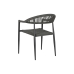 Záhradná stolička Home ESPRIT Čierna Tmavo-sivá Aluminium Ratan 56 x 60 x 78 cm