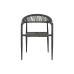 Garden chair Home ESPRIT Black Dark grey Aluminium Rattan 56 x 60 x 78 cm