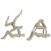 Dekorativ Figur Home ESPRIT Hvit Yoga 29 x 8 x 30 cm (2 enheter)