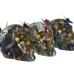 Figura Decorativa DKD Home Decor 15,5 x 10,5 x 11 cm Multicolor Calavera (3 Unidades)