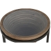 Βοηθητικό Τραπέζι Home ESPRIT Μαύρο Φυσικό Κρυστάλλινο Έλατο 46 x 46 x 55,5 cm