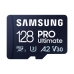 Карта памяти микро-SD с адаптером Samsung PRO Ultimate 128 Гб
