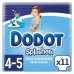 Eldobható pelenkák Dodot Splashers 4-5 9-15 kg (11 Rgység)