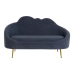 Sofa DKD Home Decor Blauw Gouden Metaal Wolken Scandi 155 x 75 x 92 cm