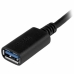 USB A - USB C Kábel Startech 4105490 Fekete 15 cm