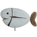 Figurka Dekoracyjna Home ESPRIT Biały Naturalny Ryba Wykończenie antyczne (2 Sztuk)