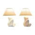 Stolna svjetiljka Home ESPRIT Bijela Bež Gres Keramika 40 W 220 V 22 x 22 x 30 cm (2 kom.)