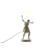 Galda lampa Home ESPRIT Balts Bronza Sveķi Plastmasa 220 V 18 x 17 x 44 cm