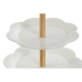 Miska na Owoce DKD Home Decor Biały Naturalny Bambus Porcelana 25 x 25 x 34 cm