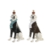 Decoratieve figuren DKD Home Decor 19,5 x 16 x 38,5 cm Zwart Wit Hond (2 Stuks)