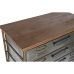 Prádelník Home ESPRIT Kaštanová Šedý Stříbřitý Přírodní Kov Jedle Loft 66 x 33,5 x 121 cm