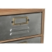 Cómoda Home ESPRIT Castanho Cinzento Prateado Natural Metal Abeto Loft 66 x 33,5 x 121 cm
