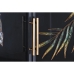 Dientafel DKD Home Decor 85 x 35 x 155 cm Kristal Zwart Gouden Metaal Bruin Transparant Groen Donkerbruin