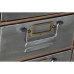 Cómoda Home ESPRIT Castanho Cinzento Prateado Natural Metal Abeto Loft 53,5 x 33,5 x 120,5 cm