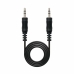 Аудио кабел с жак (3,5 mm) към 2 RCA кабел NANOCABLE Черен 20 cm