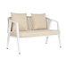 Bord med 3 lænestole Home ESPRIT Hvid Stål 123 x 66 x 72 cm