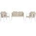 Galda komplekts ar 3 krēsliem Home ESPRIT Balts Tērauds 123 x 66 x 72 cm