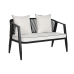 Σετ Τραπέζι με 3 Καρέκλες Home ESPRIT Μαύρο Κρυστάλλινο Χάλυβας 123 x 66 x 72 cm