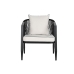 Bord med 3 lænestole Home ESPRIT Sort Krystal Stål 123 x 66 x 72 cm