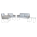 Σετ Τραπέζι με 3 Καρέκλες Home ESPRIT Γκρι Χάλυβας Πολυανθρακικό 128 x 69 x 79 cm