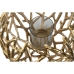Stojalo za Sveče DKD Home Decor Zlat Aluminij Kristal 30 x 30 x 21 cm