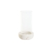 Kynttilänjalka Home ESPRIT Valkoinen Luonnollinen Kristalli Marmori 10 x 10 x 18 cm