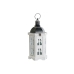 Lanterne DKD Home Decor Παλαιωμένο φινίρισμα Λευκό Σκούρο γκρίζο Ξύλο Κρυστάλλινο 19 x 17 x 39 cm