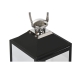 Фонарь Home ESPRIT Чёрный Серебристый Стеклянный Сталь 18 x 18 x 41 cm (2 Предметы)