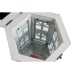 Lanterna DKD Home Decor Finitura invecchiata Bianco Grigio scuro Legno Cristallo 19 x 17 x 39 cm