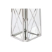 Lanterna Home ESPRIT Argentato Cristallo Acciaio Cromato 20 x 20 x 48 cm (3 Pezzi)