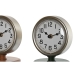 Horloge de table Home ESPRIT Noir Vert Orange Métal polypropylène Vintage 13 x 13 x 35 cm (2 Unités)