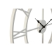Reloj de Pared Home ESPRIT Blanco Negro Metal 60 x 3 x 60 cm (2 Unidades)