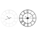 Orologio da Parete Home ESPRIT Bianco Nero Metallo 80 x 3 x 80 cm (2 Unità)