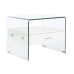 Nattduksbord DKD Home Decor Vit Transparent Glas Trä MDF 50 x 40 x 45,5 cm