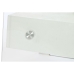 Mesita de Noche DKD Home Decor Blanco Transparente Cristal Madera MDF 50 x 40 x 45,5 cm
