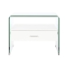Nightstand DKD Home Decor White Transparent Crystal MDF Wood 50 x 40 x 45,5 cm