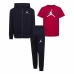 Αθλητικό Σετ για Μωρό Jordan Essentials Fleeze Box Μαύρο Κόκκινο