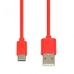 Cabo USB A para USB C Ibox IKUMTCR Vermelho 1 m