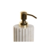 Dávkovač na mydlo Home ESPRIT Biela Zlatá Kov Mramorové 8 x 8 x 20 cm