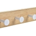Door Coat Rack Home ESPRIT White Metal Bamboo 38,5 x 4,8 x 25,5 cm