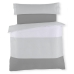 Set pokrivača za poplun Alexandra House Living Bijela Siva Krevet od 150 3 Dijelovi