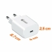 Φορτιστής Τοίχου + Καλώδιο USB-C PcCom Λευκό 20 W