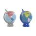 Tirelire Home ESPRIT Dolomite Globe terrestre 14,5 x 13,5 x 19 cm (2 Unités)