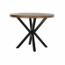 Étkezőasztal DKD Home Decor Fekete Természetes Fém Akácfa 101 x 101 x 79 cm 100 x 100 x 76 cm