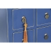 Komoda DKD Home Decor Mėlyna Auksinis Eglė Medžio MDF Rytietiškas 63 x 27 x 101 cm