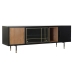 TV-møbler DKD Home Decor Svart Mørkebrunt Krystall Tre MDF 166 x 40 x 55 cm