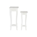 Set van 2 tafels Home ESPRIT Wit Hout MDF 30 x 30 x 76,5 cm