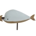 Wall mounted coat hanger Home ESPRIT White Sky blue Metal Paolownia wood Whale 45 x 10 x 17,5 cm (2 Units)