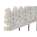 Appendiabiti da parete Home ESPRIT Bianco Nero Metallo Legno di mango Foglio 41 x 6,5 x 16,5 cm